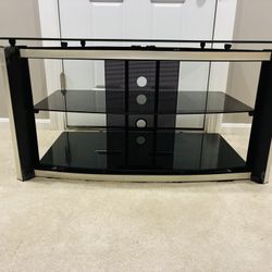 TV Cabinet with Glass Shelves