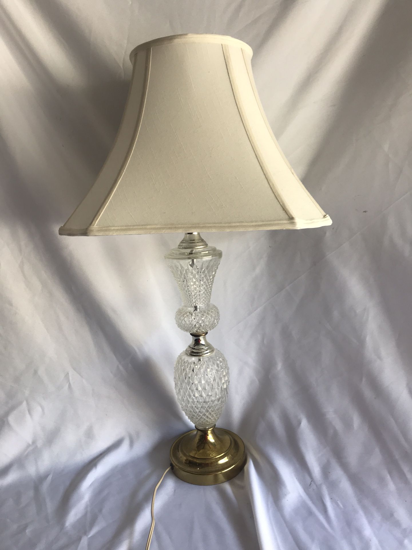 Vintage Glass Lamp with square shade