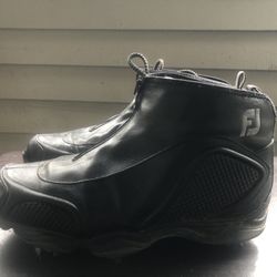 Footjoy Hydrolite 50018 20A Men’s Black Leather Spiked Golf Boots Size 7.5M
