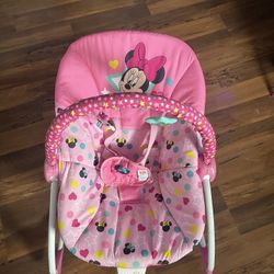 Bright Starts Disney Baby Minnie Mouse Infant to Toddler Rocker. 2-in-1 baby rocker and toddler seat from Bright Starts and Disney Baby. This sweet un