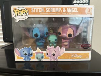 Stitch, Scrump and Angel special edition Funko pop