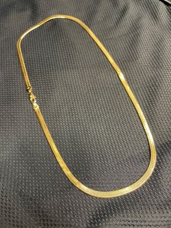 14K Plated Herringbone Chain 24" New