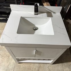 Bathroom Cabinet With Stone Sink