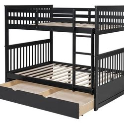 Full Bunk Bed w/ Twin Trundle