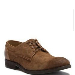 H By Hudson London Dreker Suede Derby Tan EU 43 / US 10 - RETAIL $240 - MADE IN PORTUGAL