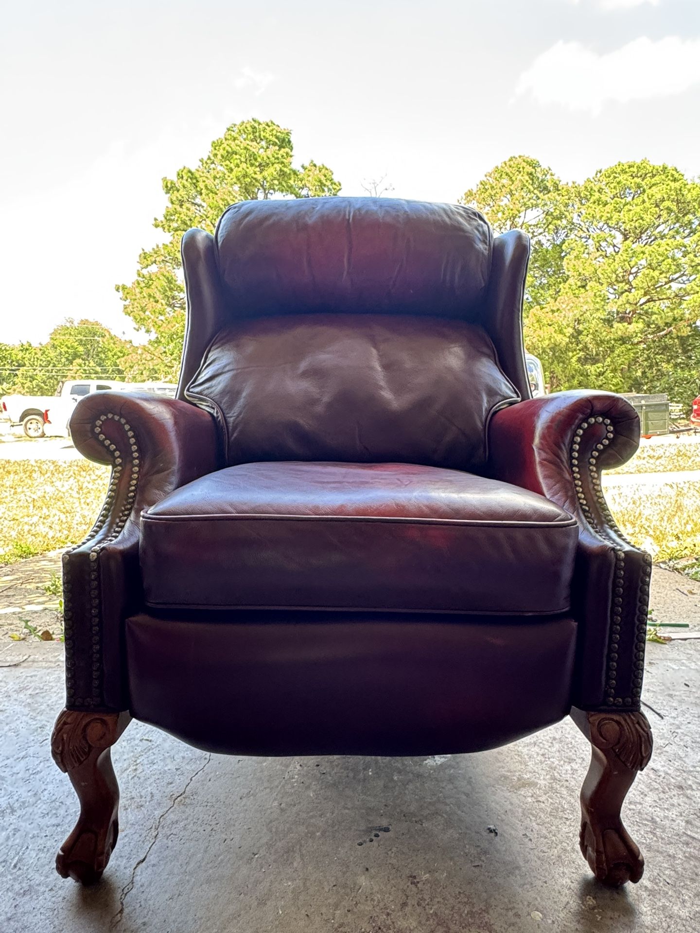 Burgundy Leather Recliner