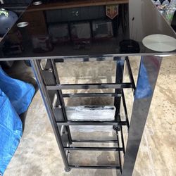 Glass & Metal Entertainment Center