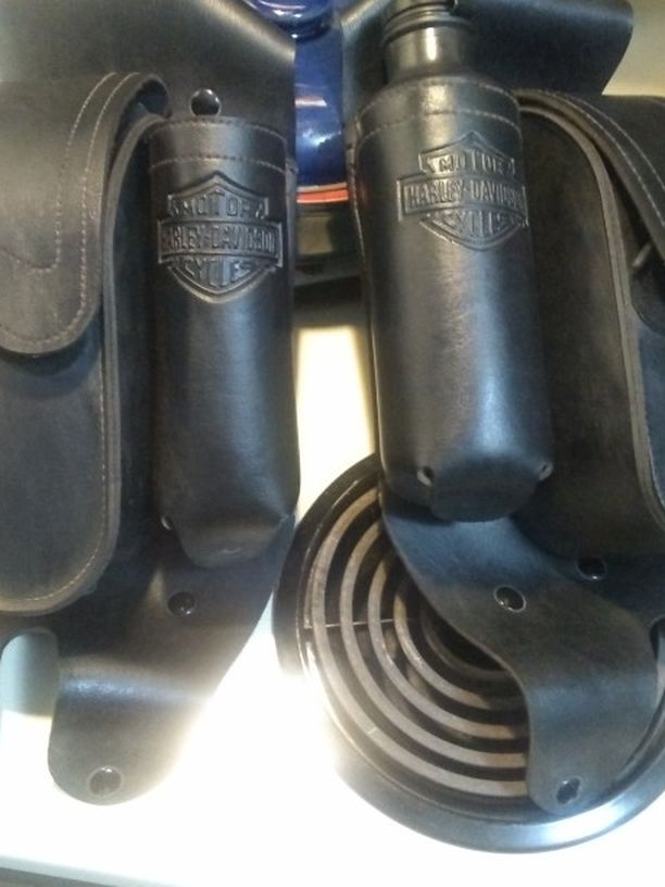 Leather Harley-Davidson Water Bottle Bag
