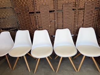 Set of 45White Modern Dining Chairs