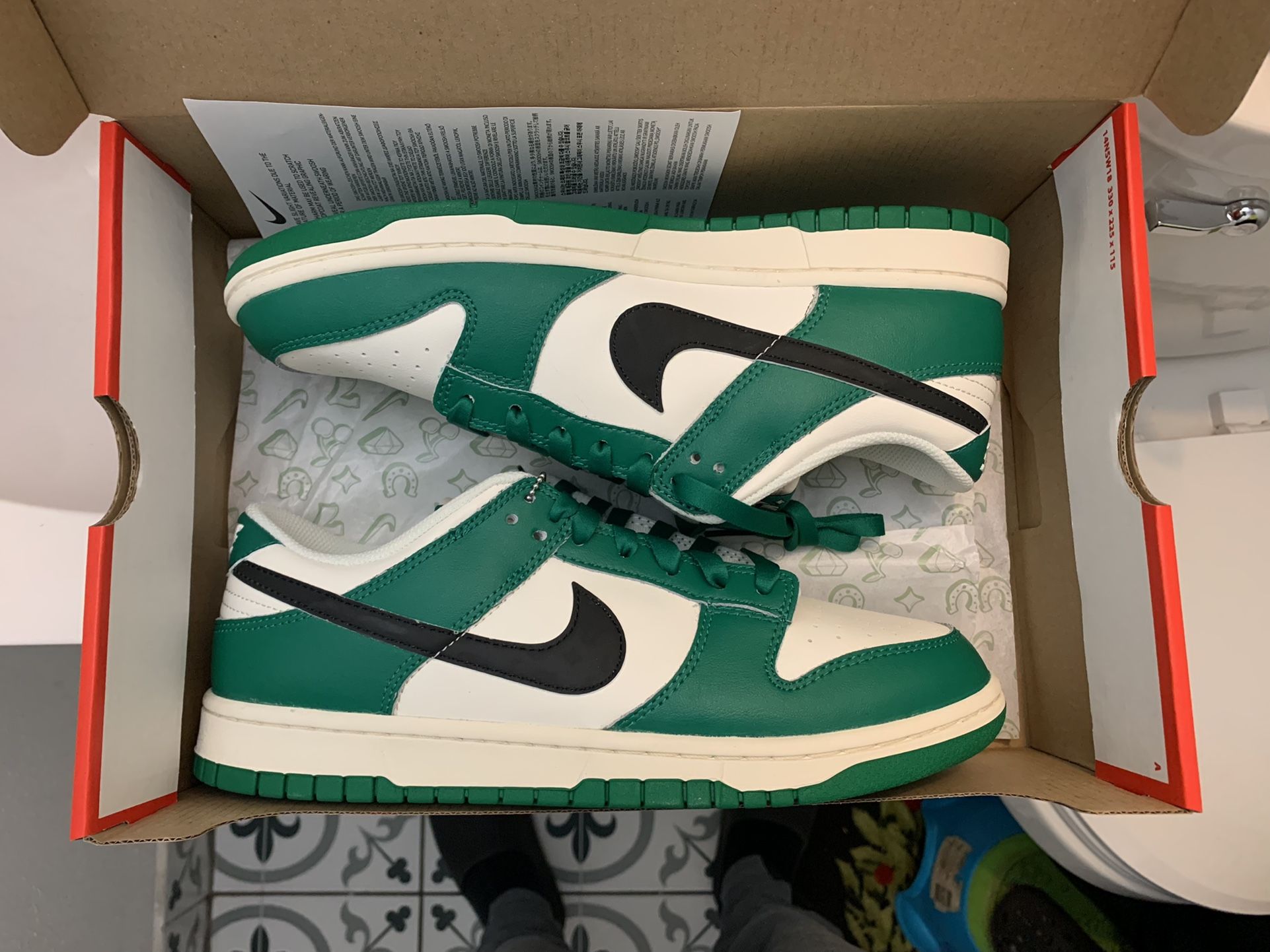 Ds Nike Air Dunk Low Green Lottery Size