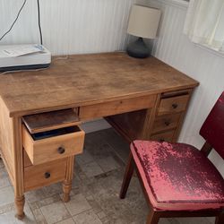 Nice Vintage Wood Desk for Sale