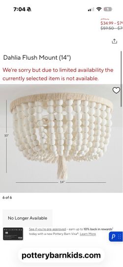 Pottery barn ceiling light fixture