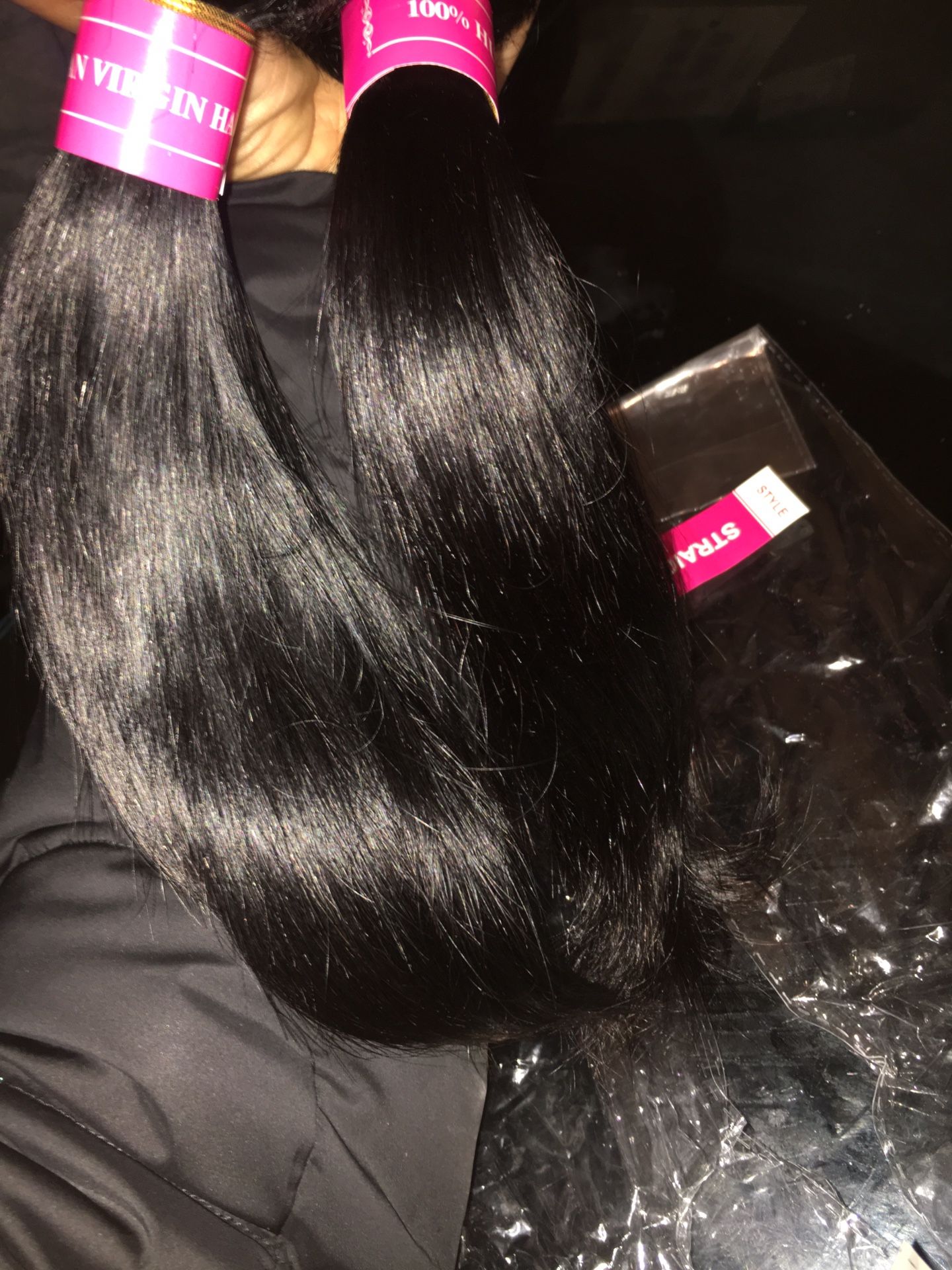 SALE Two 10 inch Straight Brazilian bundles (Bob/Ponytail length)