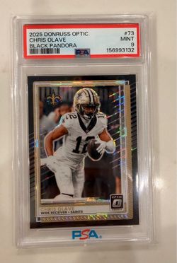 2025 Panini Donruss Optic Chris Olave Black Pandora /25 PSA 9 POP 1