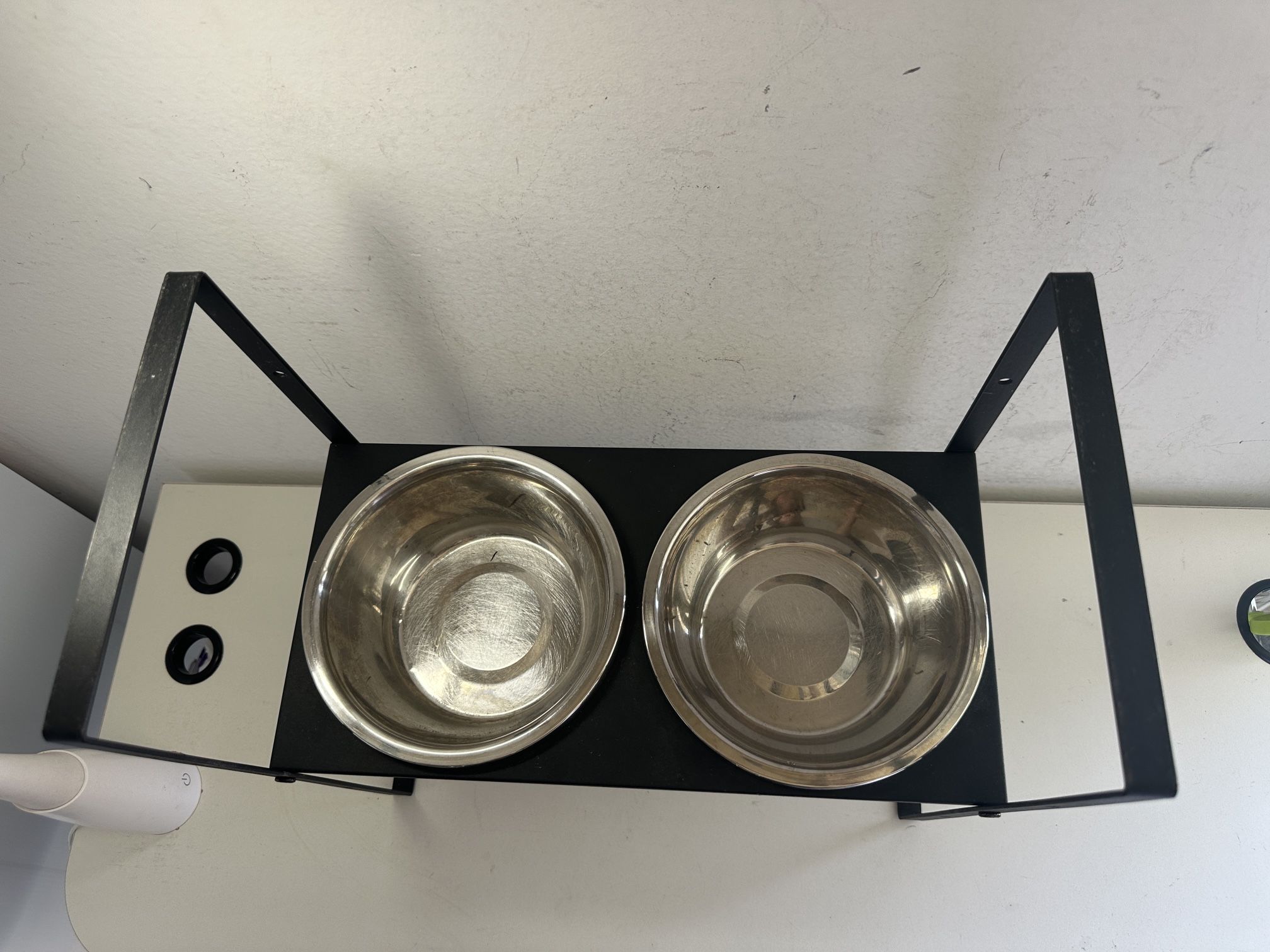Elevated Dog Bowls Stand with 2 Stainless Steel Food & Water Bowls
