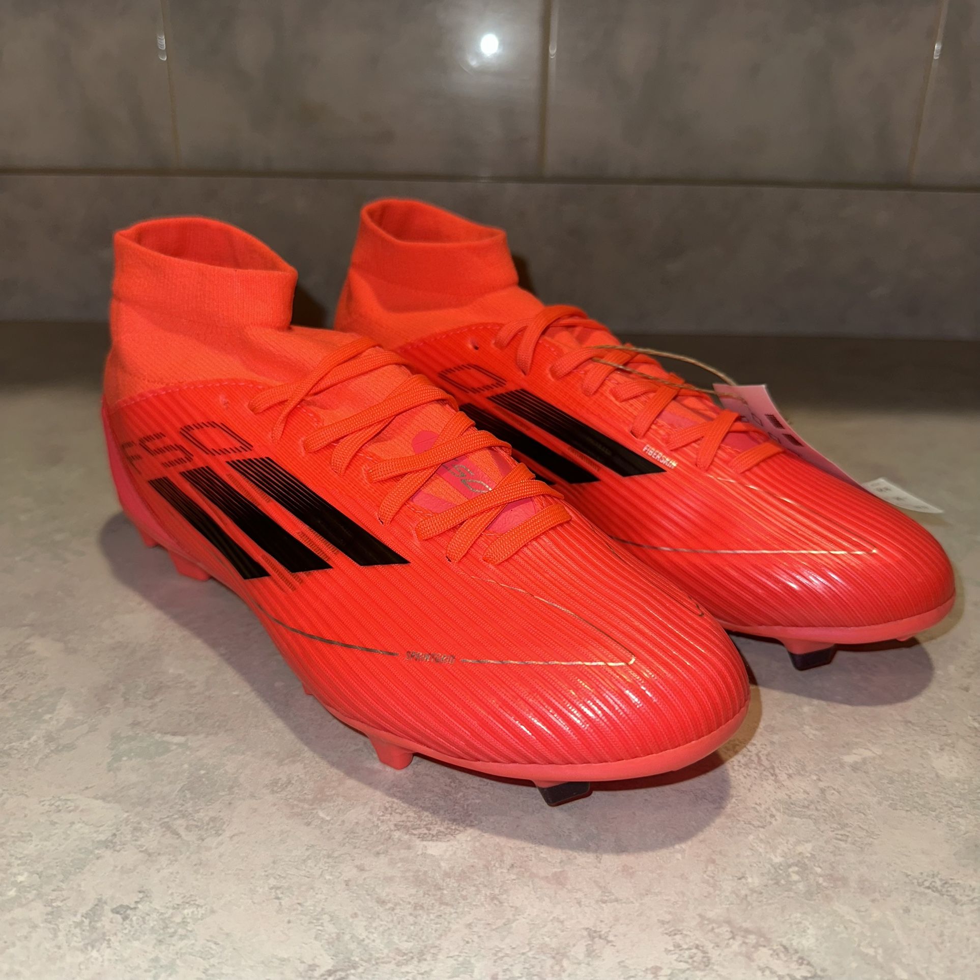 Adidas F50 League Mid FG Soccer Cleats Turbo Pink IH3813 Size 8 Wmns/ Size 7 Men