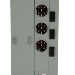 Three Meter (3) Eaton 1MP3124R Triplex Main Electrical Panel 
