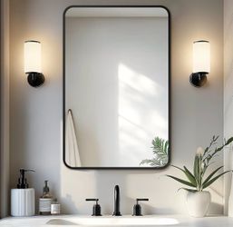 Black Framed Bathroom Vanity Mirror – New