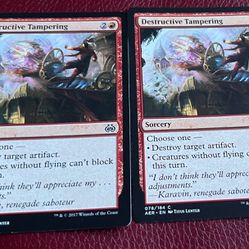 MTG #78 Destructive Tampering Aether Revolt Magic The Gathering card X2