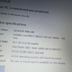 HP I7 16gb 512gb SSD Laptop