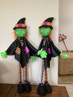 happy Halloween standing witches