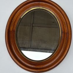 Vintage Oval Solid Wood Framed Mirror