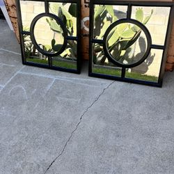 Square Mirrors with a window pane design For Indoors And Outdoors 