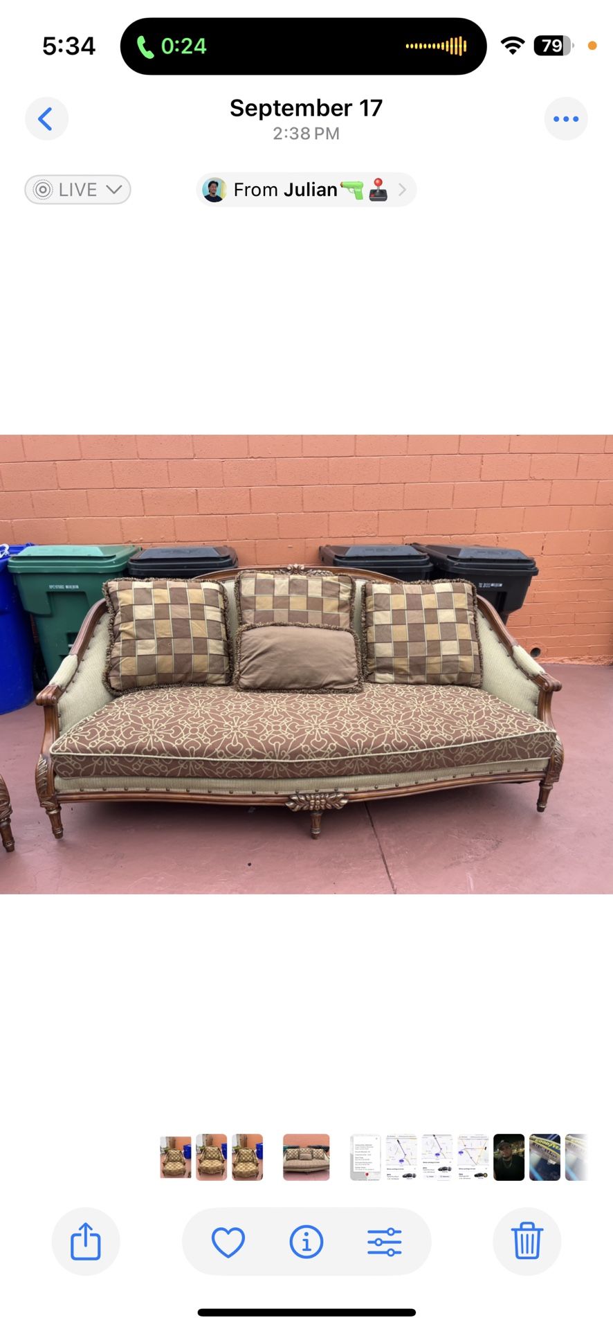 Vintage Couch With Additional Chair
