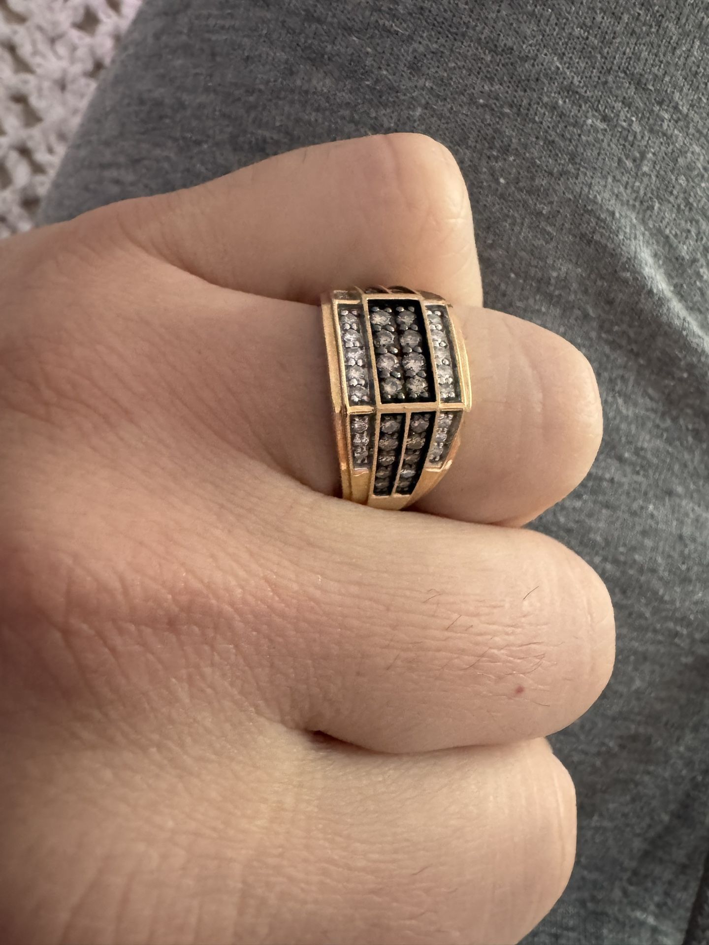 Men's Ring Gold And 1 ct Natural Diamond