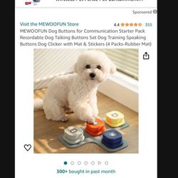  MEWOOFUN  for Communication Starter Pack Recordable Dog Talking Buttons Set Dog Training Speaking 