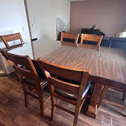Solid Wood Dining Table Set – $350