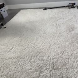 8x10 White Shag Rug