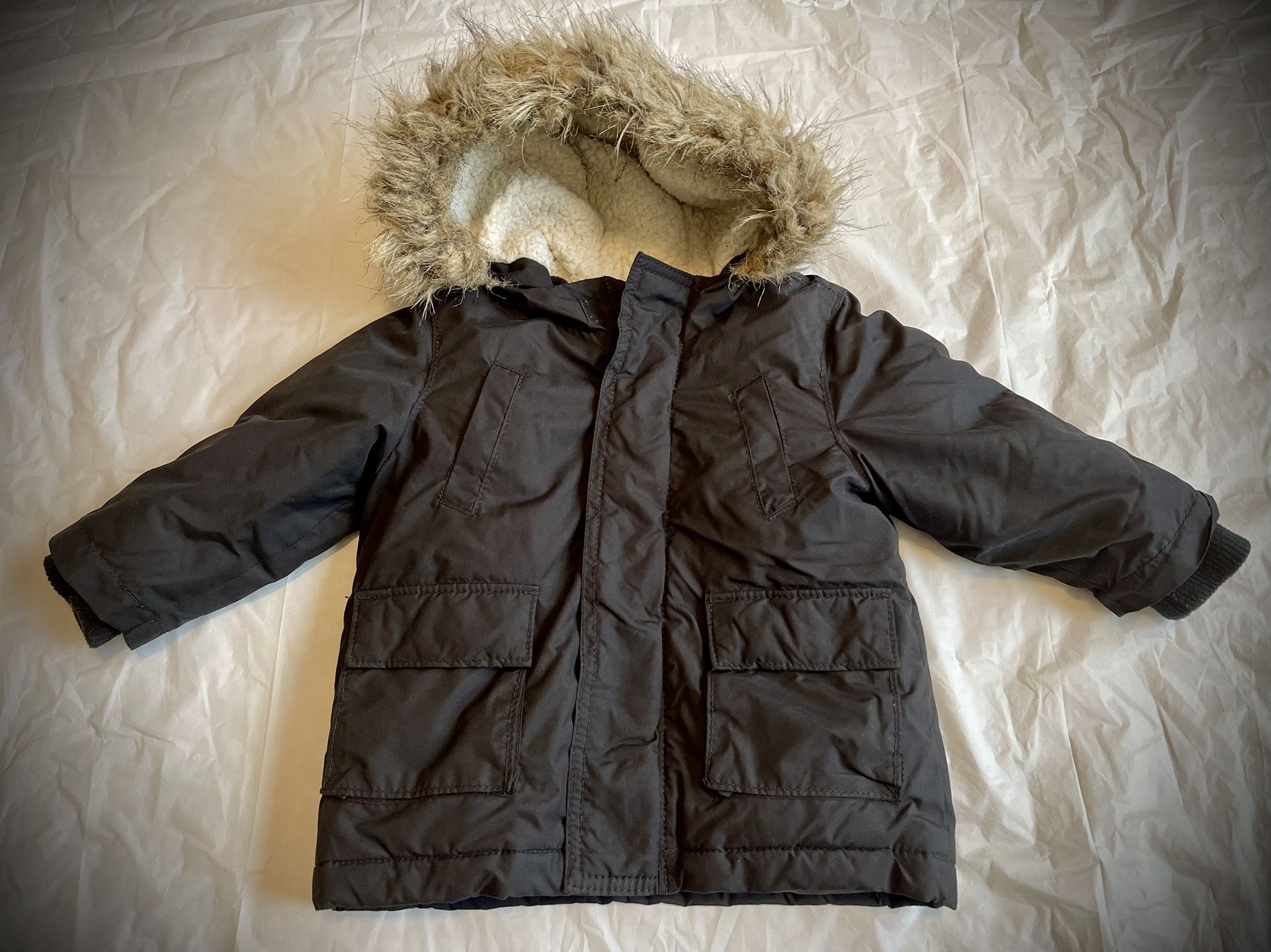 Black Old Navy Parka 18-24m
