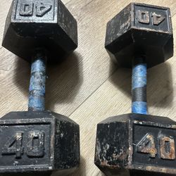 40 Lbs Dumbbells 