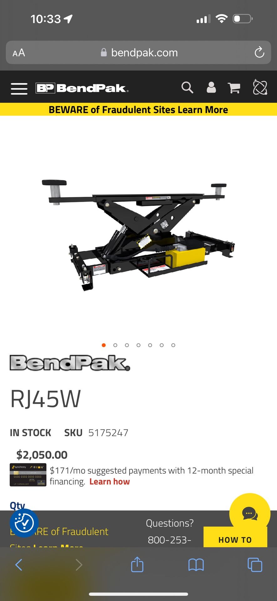 Bendpak RJ45W Rolling Jack
