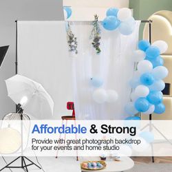 EMART Backdrop Stand 10 x 10 ft Photo Studio oAdjustable Backdrop Stand Support Kit I Decorations for Party BNIB! Step & Repeat