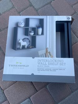 Interlocking Wall Shelf Set (New) Black