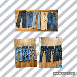 **DEAL**$60 Lot of 11 Pants/jeans For Boys Size 10-14