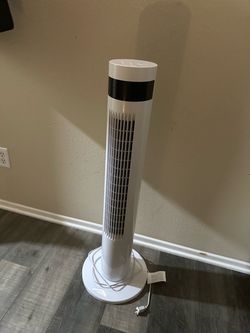 Standing white fan