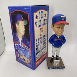 Ted Williams Texas Rangers Manager Bobblehead W/ Original Box! Baseball MLB