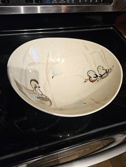 Vintage Red Wing Bob Quail Pitcher  And Salad Bowl