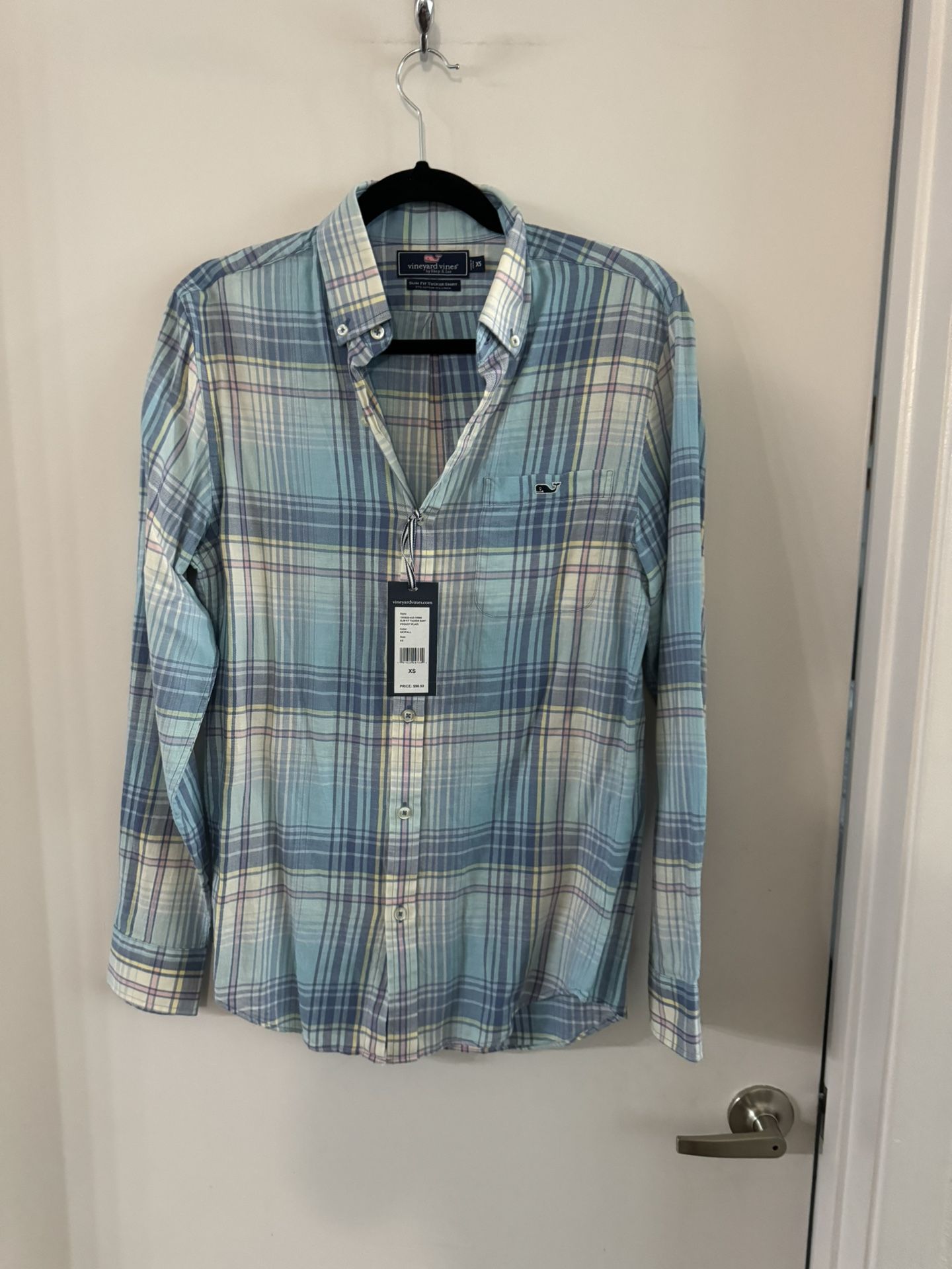 Vineyard Vines NWT Men XS Slim Fit Tucker LS Shirt - Pequot Plaid