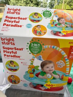 New Bright Starts 3-in-1 SuperSeat Playful Paradise