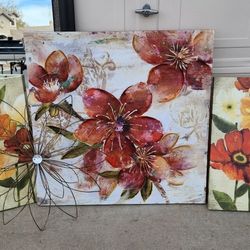Flower Wall Decor 4 Pieces