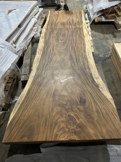 10 ft Live Edge Saman Slab Table - No. 06