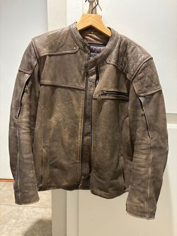 Leather motorcycle jacket