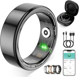 new Smart Ring for Women Men, Fitness Tracker Ring with Free App No Subscription Fee, 7 Days Battery Life, Sleep Monitor, Heart Rate & Step Tracker, I