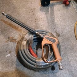 Short Pressure Washing Wand and Hose