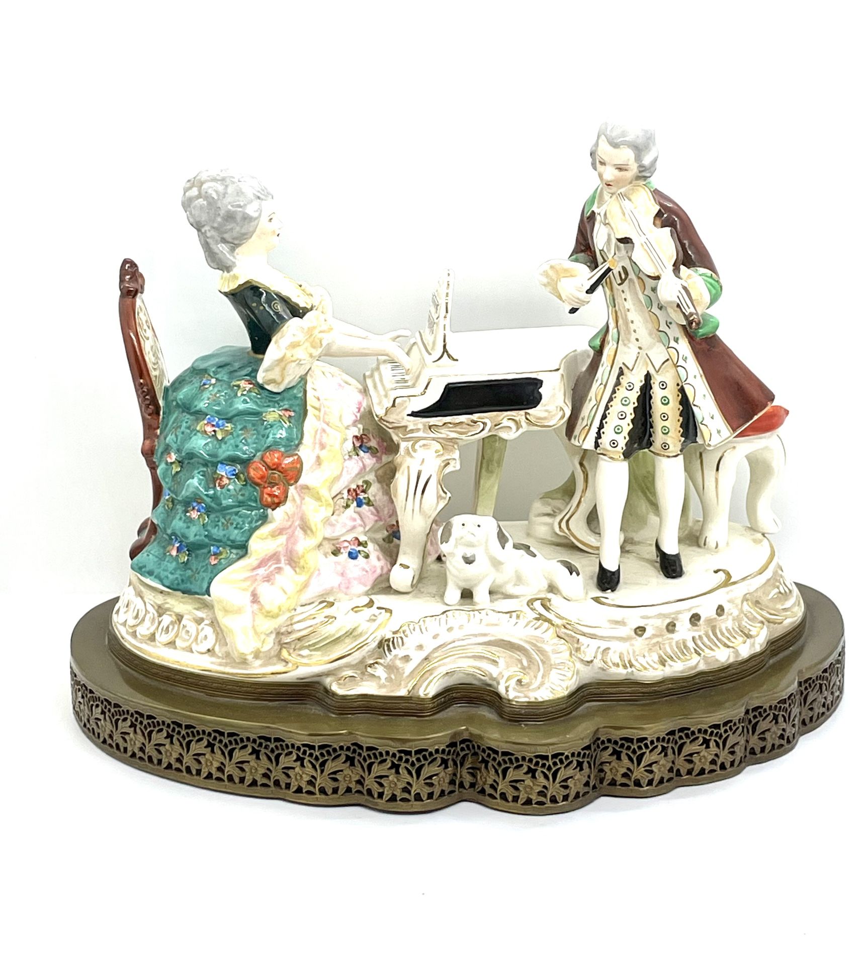 Moriyama panio and violin duet figurine hinode Japan