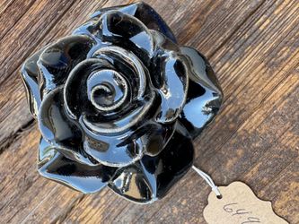 Historical Ceramic Rose Wall Hook Station RE-Imagined from Rescued Floor Board from Down Town Historical Rose N Crown Floor